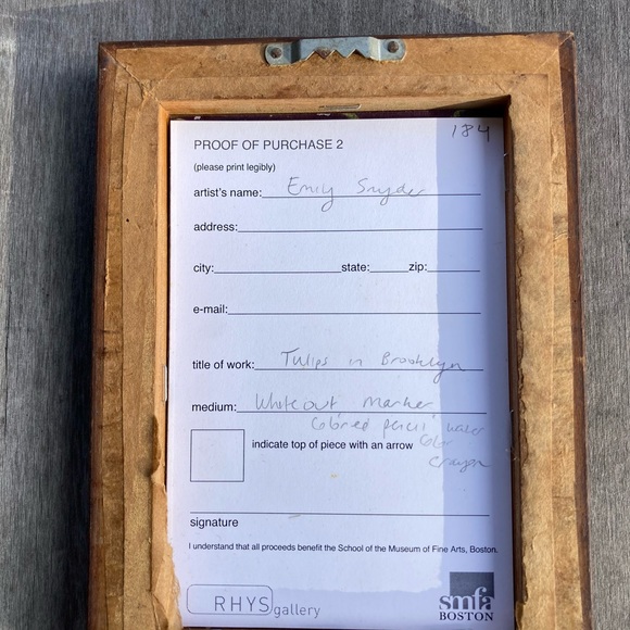 Emily Snyder | “Tulips in Brooklyn” original art. - Picture 2 of 7